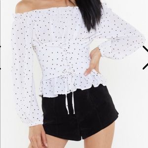 Nasty Gal Bardot Corset Top